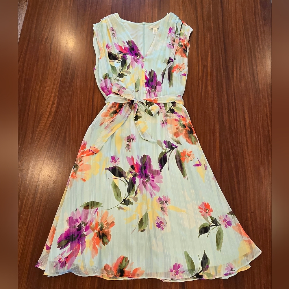 London Times Elegant Light Blue Dress Easter Size 16